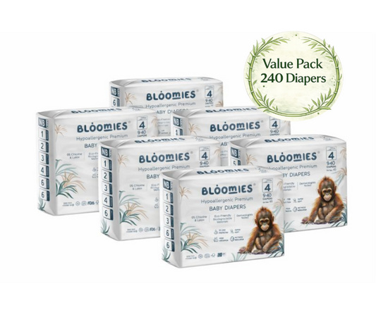 Bamboo Diapers - Size 4 (9-14kg) 6 packs - 240 Diapers